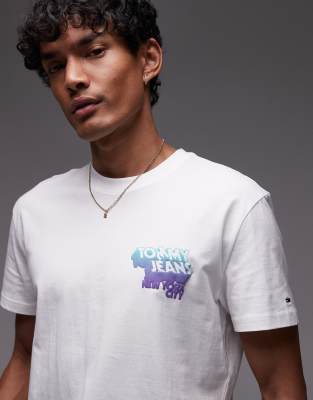 stack backprint t-shirt in white