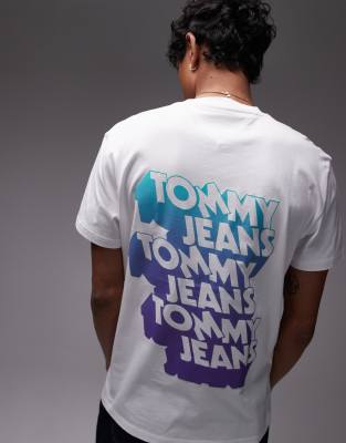 Tommy Jeans Stack Backprint T-shirt In White