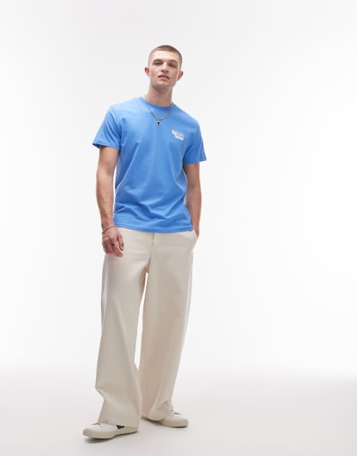 Tommy Jeans stack logo t-shirt in bright blue, 3 of 5