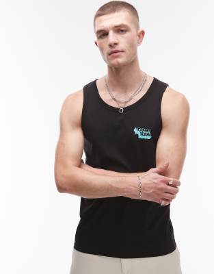 Tommy Jeans Tommy Jeans stack logo tank top in black