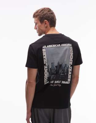 Tommy Jeans Stamp Photo T-shirt In Black