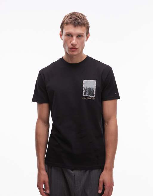 Tommy Jeans stamp photo T-shirt in black, 3 of 5