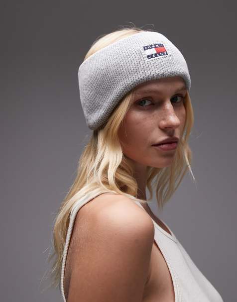 Tommy Jeans – Stirnband in Grau mit Markenlogo - view 1