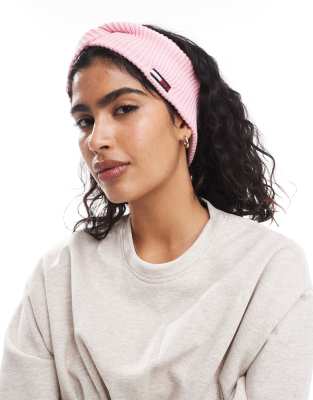 Tommy Jeans - Stirnband in Rosa mit Flaggenlogo