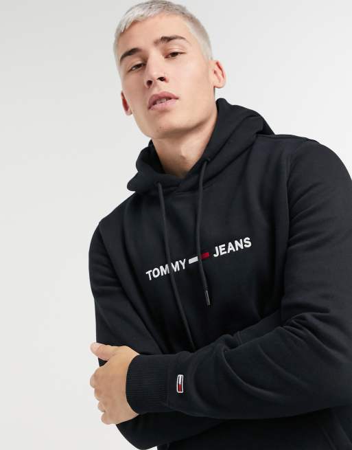 Tommy jeans hot sale black hoodie