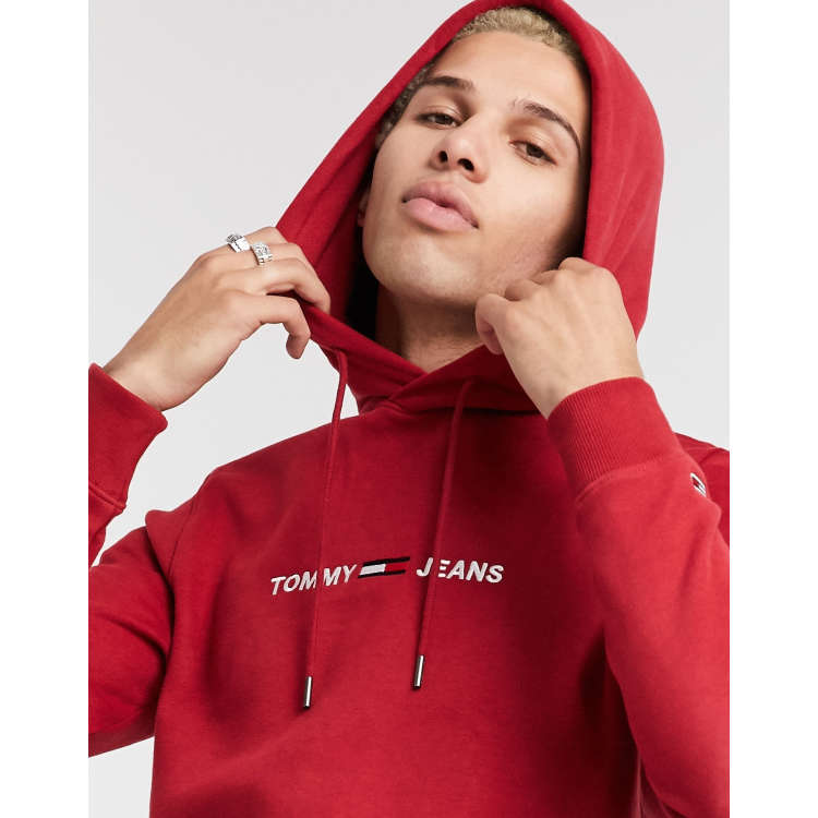 Tommy Hilfiger Men's Tommy Jeans LENNY HOODIE. BLUSH RED