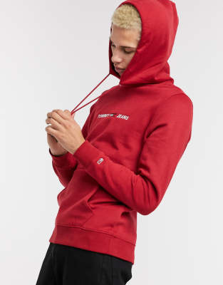 tommy jeans hoodie red