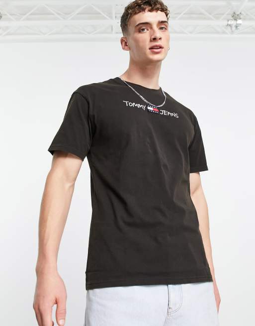 Tommy jeans embroidered store logo tee