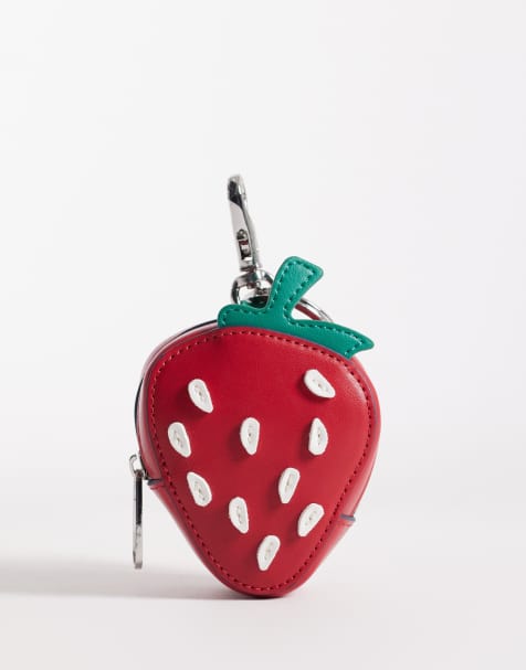 Tommy Jeans strawberry coin purse in red - view 1