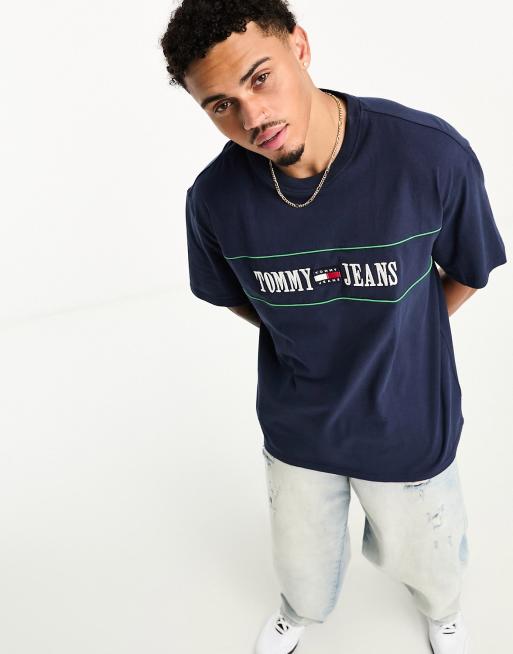 Relaxed Flag Crew Navy Tee