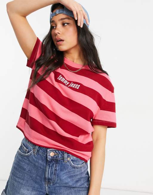 Tommy jeans striped deals shirt