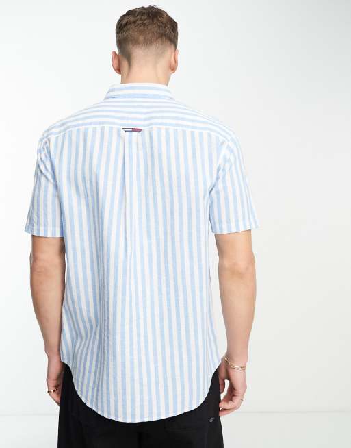 Tommy jeans short hot sale sleeve shirt