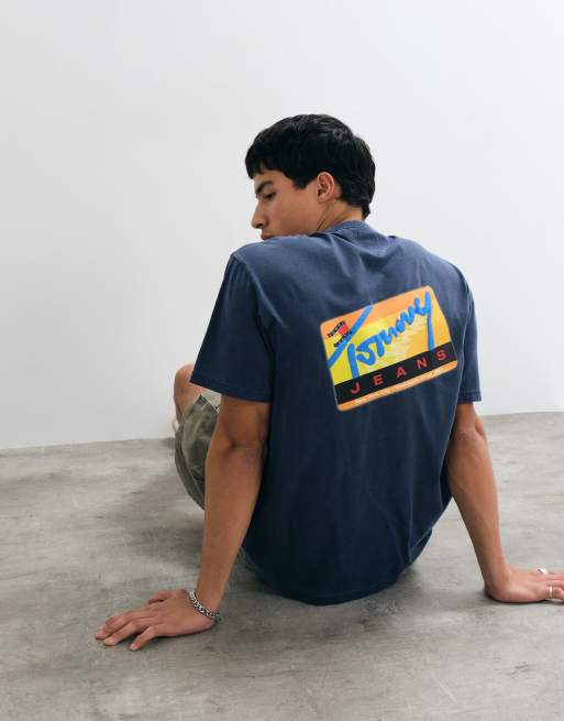 Tommy Jeans subway logo relaxed fit T-shirt in navy, 3 of 5