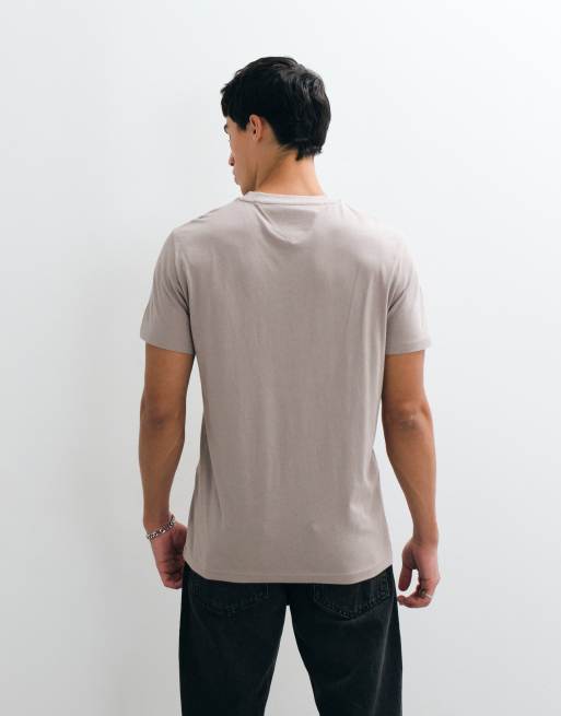 Tommy Jeans subway logo slim fit T-shirt in stone, 5 of 5