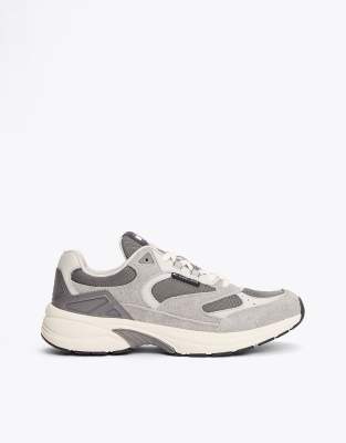  Suede colour-blocked trainers 