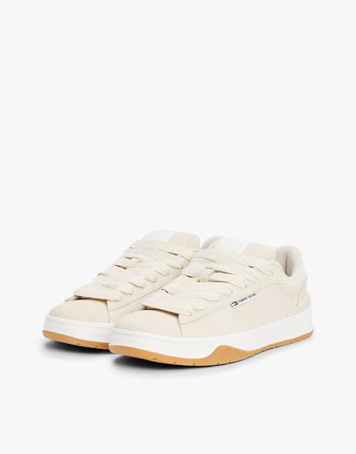 Tommy Jeans Suede trainers in beige, 5 of 5