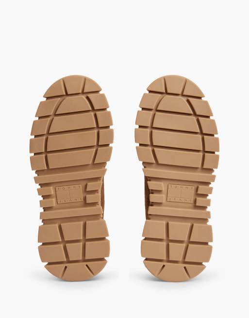 Tommy Jeans Suede warm lined platform trainers in brown, 5 of 7