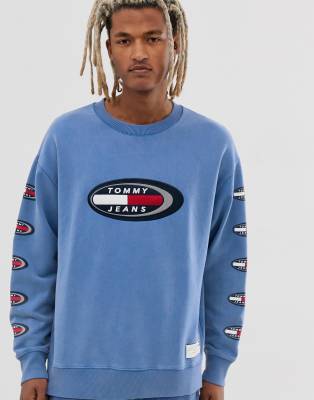 blue tommy jeans sweatshirt