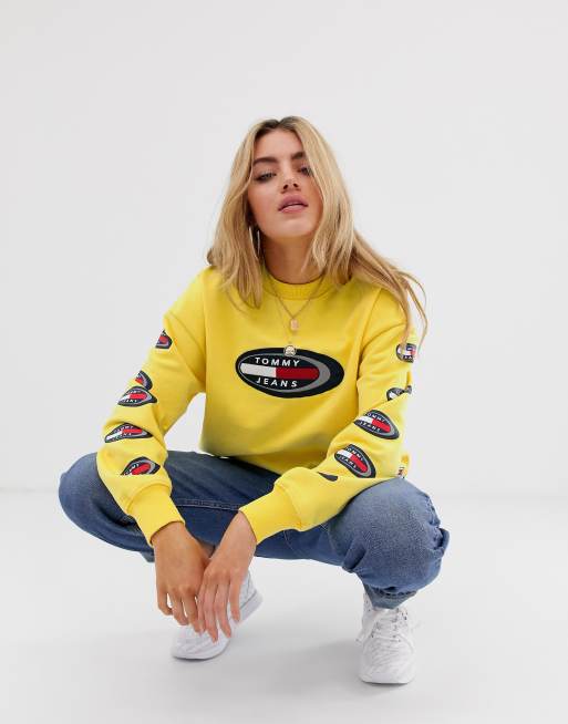 Tommy jeans summer logo sweatshirt hotsell
