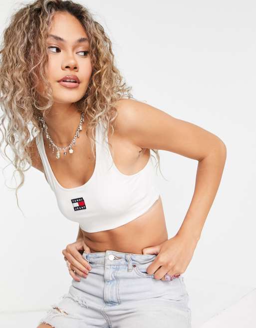 White tommy deals jeans top