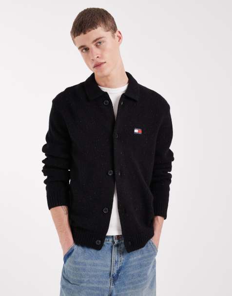 Tommy Jeans - Surchemise en maille à logo - Noir - view 1