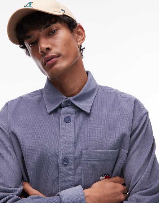 Tommy Jeans - Surchemise en velours côtelé - Bleu foncé, 3 de 4