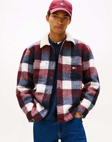 Tommy Jeans - Surchemise oversize à carreaux avec col duveteux - Multicolore - view 1