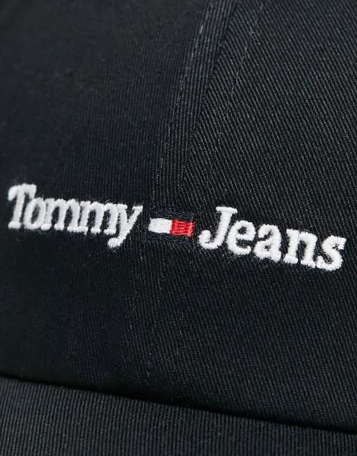 Tommy Jeans – Svart sportkeps med linjär logga i unisex-modell, 2 av 4