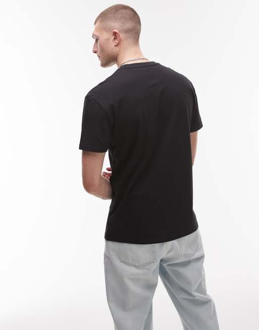 Tommy Jeans – Svart t-shirt med runt USA-tryck, 5 av 5