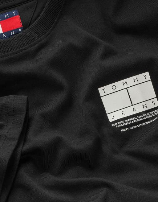 Tommy Jeans – Svart t-shirt med tryck, 2 av 4