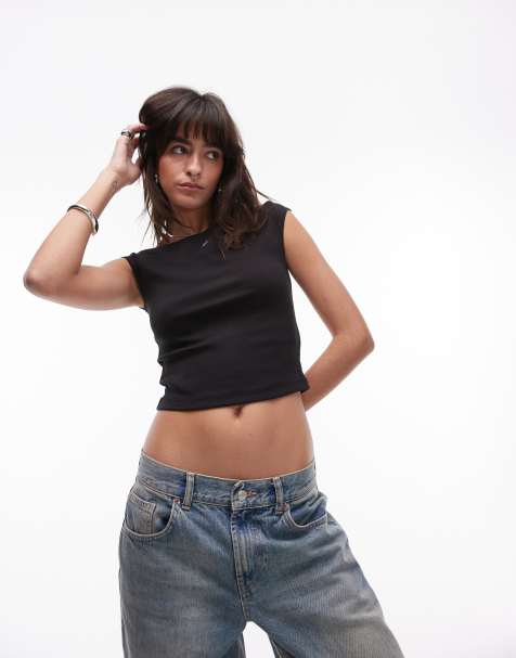 Tommy Jeans – Svart topp med bara axlar - view 1