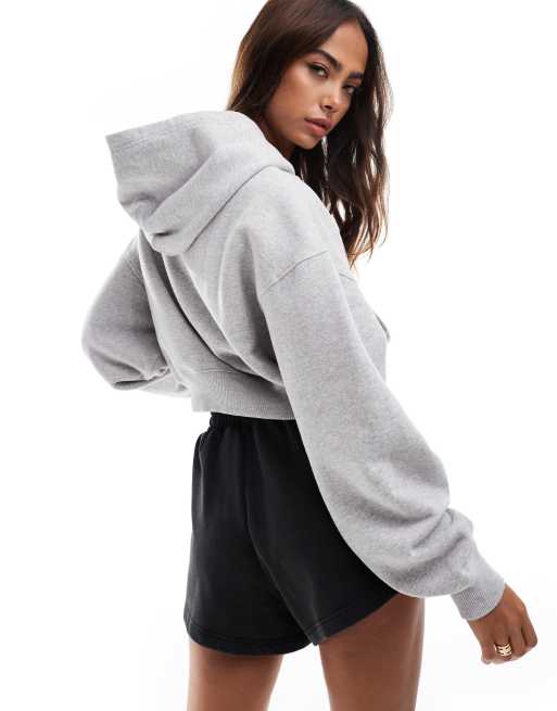 Tommy Jeans - Sweat à capuche court style universitaire vintage - Gris, 2 de 4