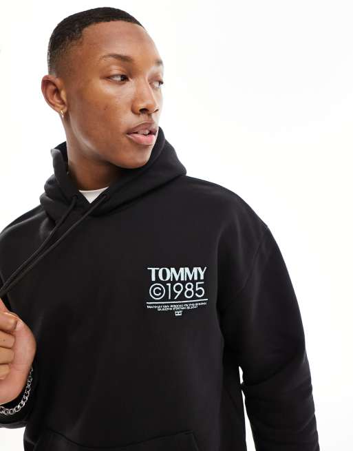 Tommy Jeans Sweat capuche d contract avec motif color Noir