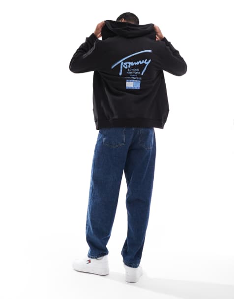 Tommy Jeans - Sweat à capuche zippé avec logo signature au dos - Noir - view 1