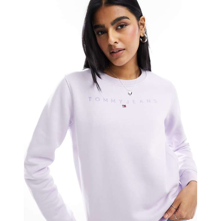 Tommy Jeans Sweat a col ras de cou Violet clair ASOS