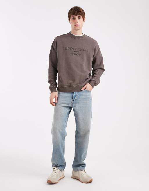 Tommy Jeans - Sweat classique avec logo au centre - Marron foncé, 2 de 5