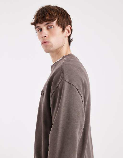 Tommy Jeans - Sweat classique avec logo au centre - Marron foncé, 4 de 5