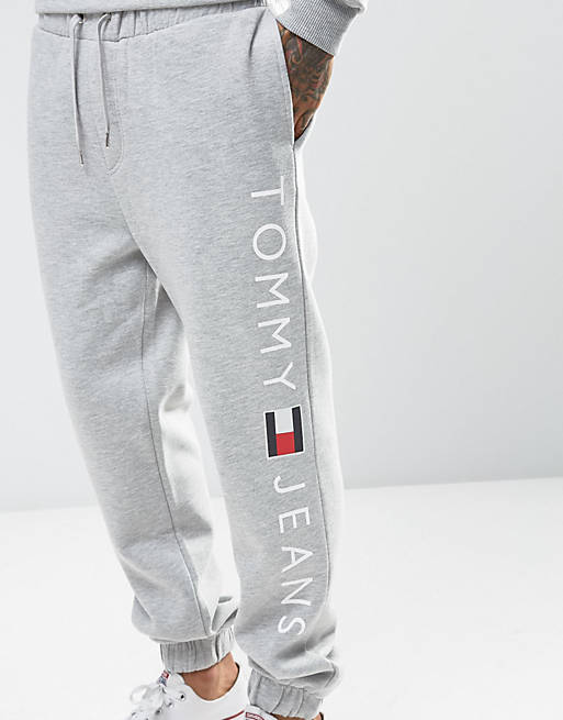Tommy Jeans Sweat Pants Regular Fit Logo in Gray | ASOS