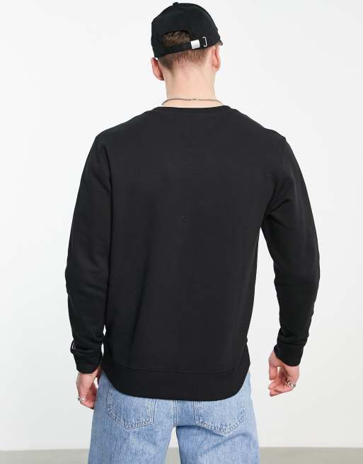 Tommy Jeans - Sweatshirt met corp-logo in zwart, 3 van 4