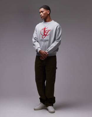 Tommy Jeans Swirl Red Logo Sweatshirt In White