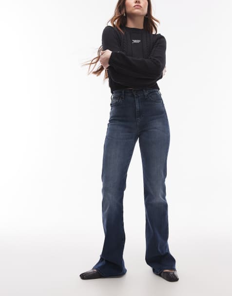 Tommy Jeans – Sylvia – Ausgestellte Jeans in schwarzer Waschung mit hohem Bund - view 1