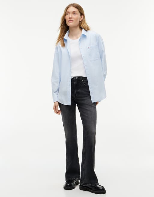 Tommy Jeans Sylvia high rise bootcut black jeans in dark grey, 2 of 7