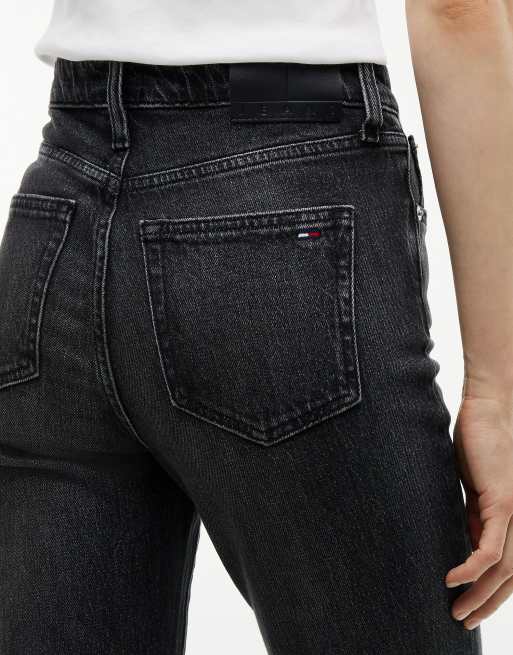 Tommy Jeans Sylvia high rise bootcut black jeans in dark grey, 4 of 7