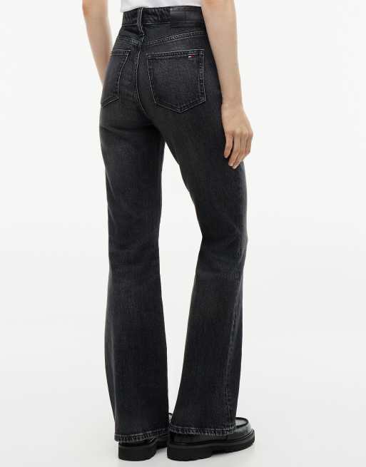 Tommy Jeans Sylvia high rise bootcut black jeans in dark grey, 7 of 7