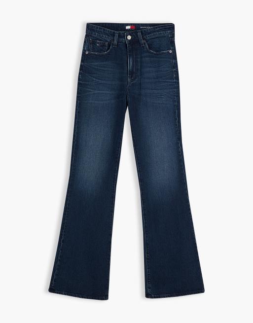 Tommy Jeans Sylvia high rise bootcut faded jeans in dark blue, 7 of 7
