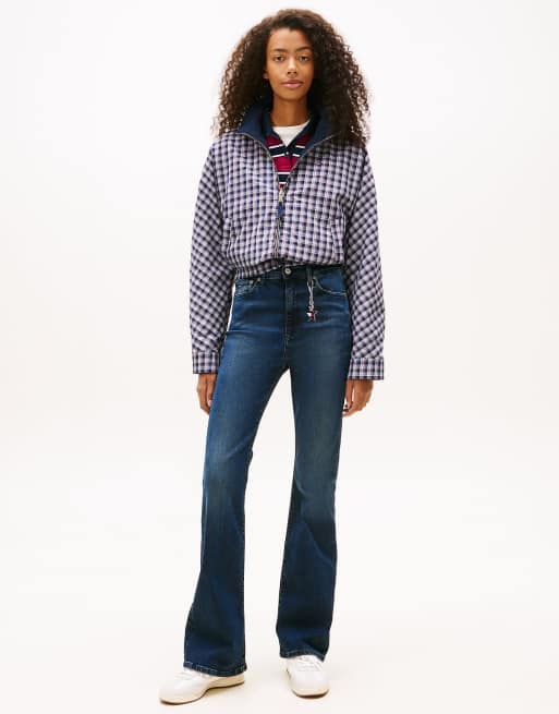 Tommy Jeans Sylvia high rise flared jeans in dark blue