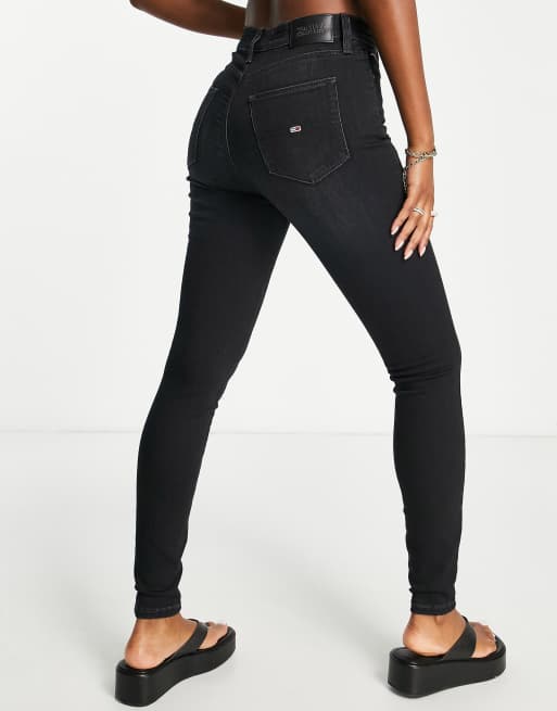 Tommy Jeans Sylvia high rise super skinny jean in black