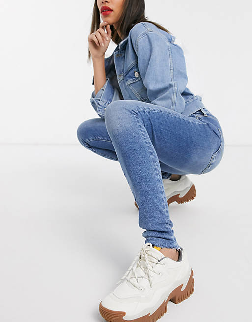 Tommy Jeans sylvia super skinny jeans in midwash blue | ASOS