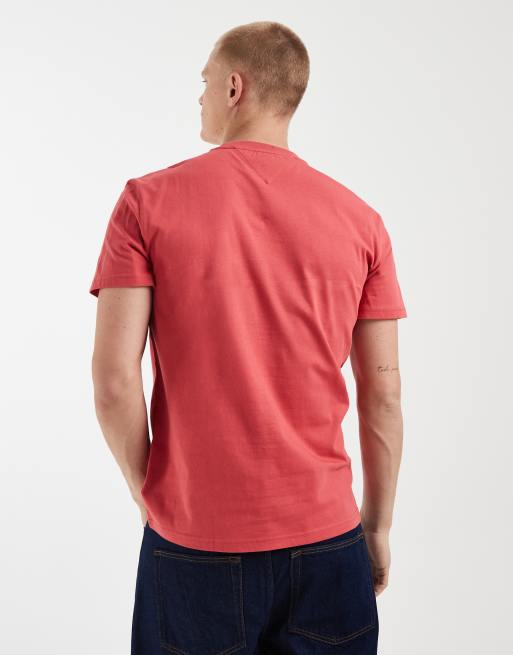 Tommy Jeans - T-shirt à logo drapeau - Rouge, 3 de 5