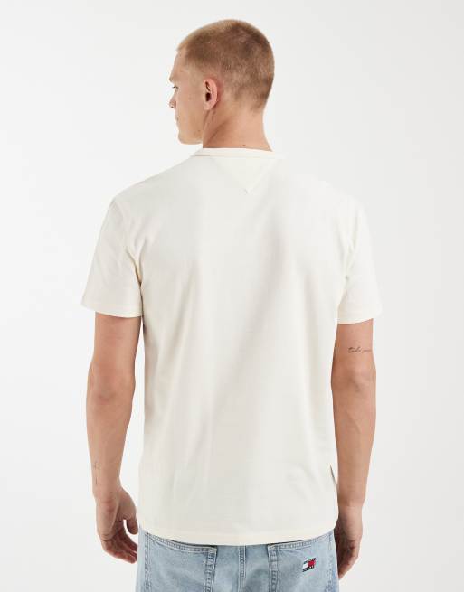 Tommy Jeans - T-shirt à logo écusson - Beige, 5 de 5